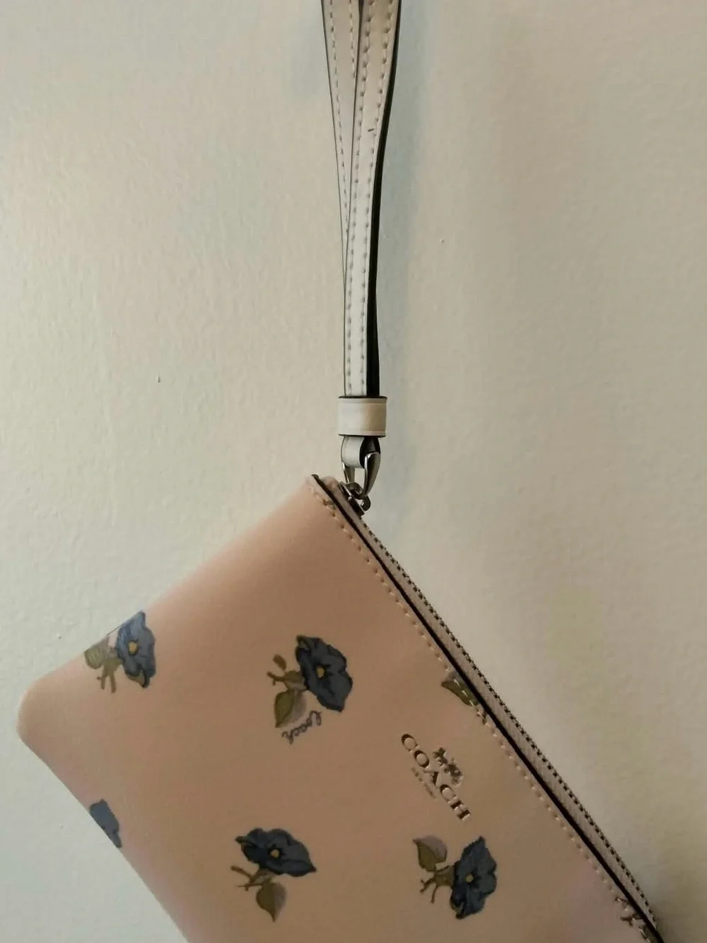 Coach Blush Pink Floral Wristlet